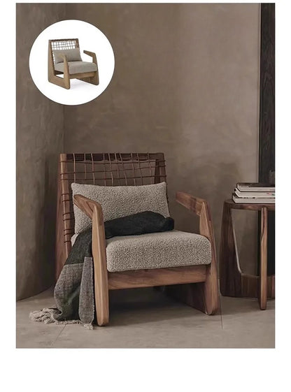 Wabi Still wind Wooden Accent Chair – Modern Tranquillity in Every Curve