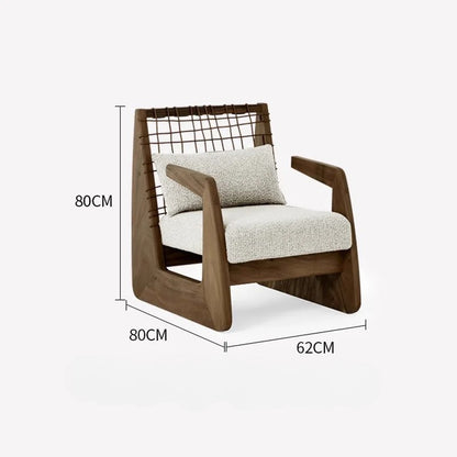 Wabi Still wind Wooden Accent Chair – Modern Tranquillity in Every Curve
