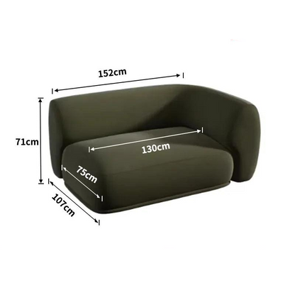 Scandinavian Corner Sofa – Stylish Arc Design, Premium Flannel Upholstery - In home decor