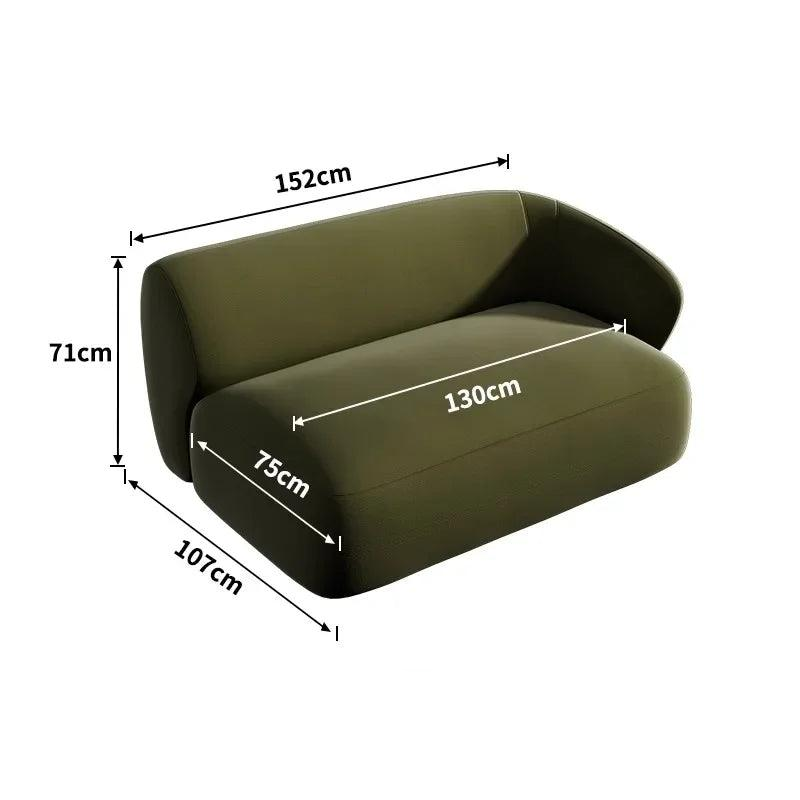 Scandinavian Corner Sofa – Stylish Arc Design, Premium Flannel Upholstery - In home decor