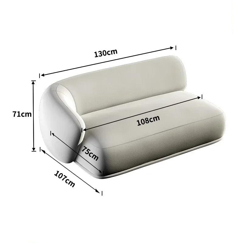 Scandinavian Corner Sofa – Stylish Arc Design, Premium Flannel Upholstery - In home decor