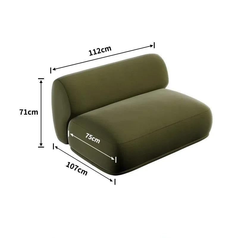 Scandinavian Corner Sofa – Stylish Arc Design, Premium Flannel Upholstery - In home decor