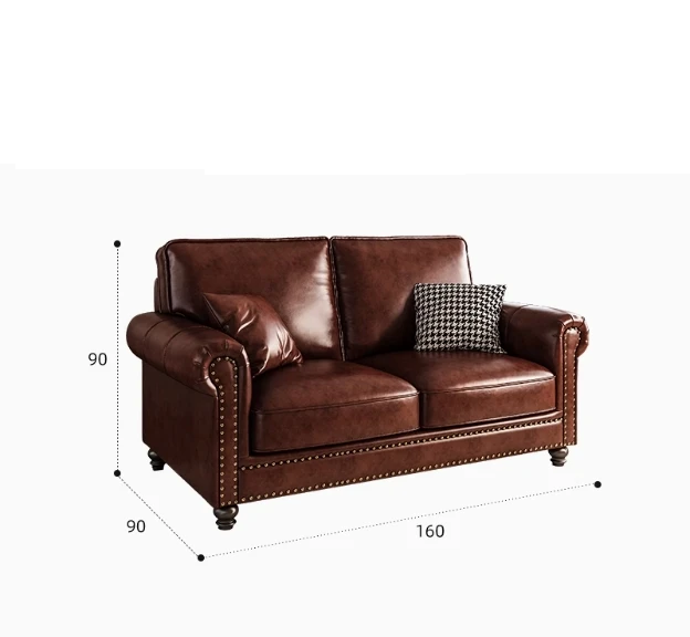 Luxury Oil-Wax Leather Sofa – Scandinavian Comfort Meets Moroccan Flair